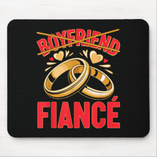 Boyfriend fiancé husband groom engaged engagement  mouse pad