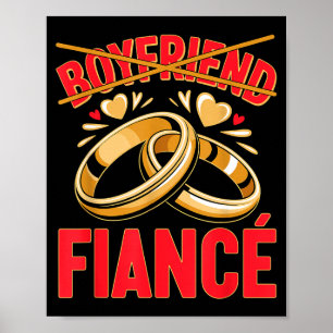 Boyfriend fiancé husband groom engaged engagement  poster