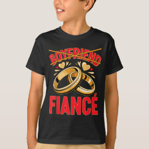 Boyfriend fiancé husband groom engaged engagement  T-Shirt