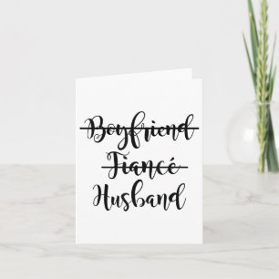 Boyfriend, Fiance, Husband Tee Wedding Couple Groo Card