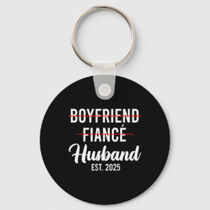 Boyfriend Fiance Husband Wedding Married Groom Est Key Ring