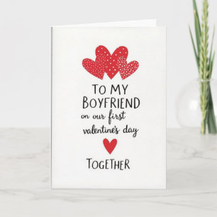 Boyfriend First Valentines Day Card