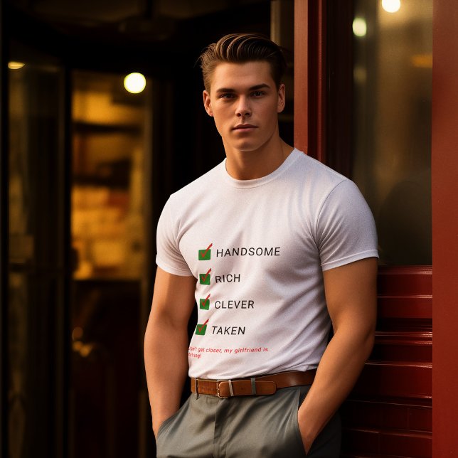 Boyfriend funny custom typography Valentines T-Shirt (Creator Uploaded)