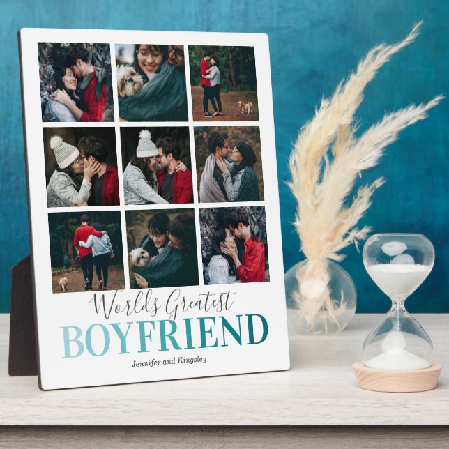 Boyfriend Gift | Worlds Greatest Photo Plaque (Side)