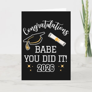Boyfriend Girlfriend Husband Wife Graduation Day 2 Card