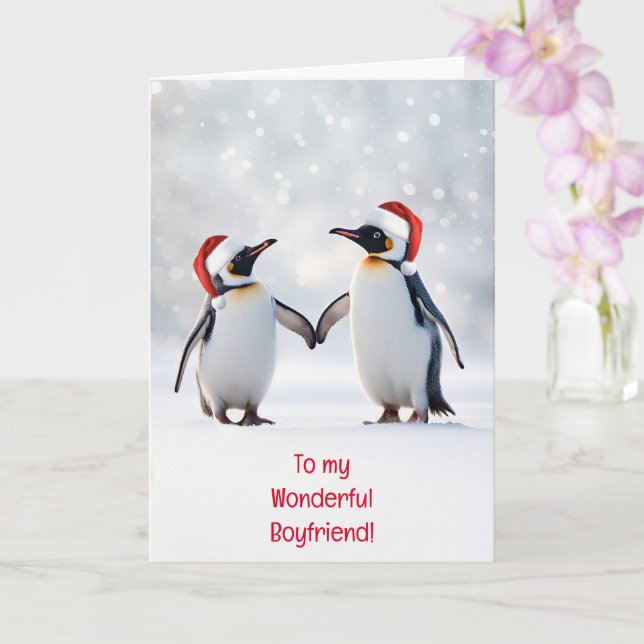 Boyfriend Happy Holidays Christmas Love  Card (Orchid)