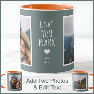 Boyfriend Husband Photo Text Grey C13 Anniversary  Mug