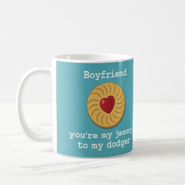Boyfriend jammy dodger mug (Left)