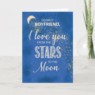 Boyfriend, Love From Stars to Moon Night Sky Card