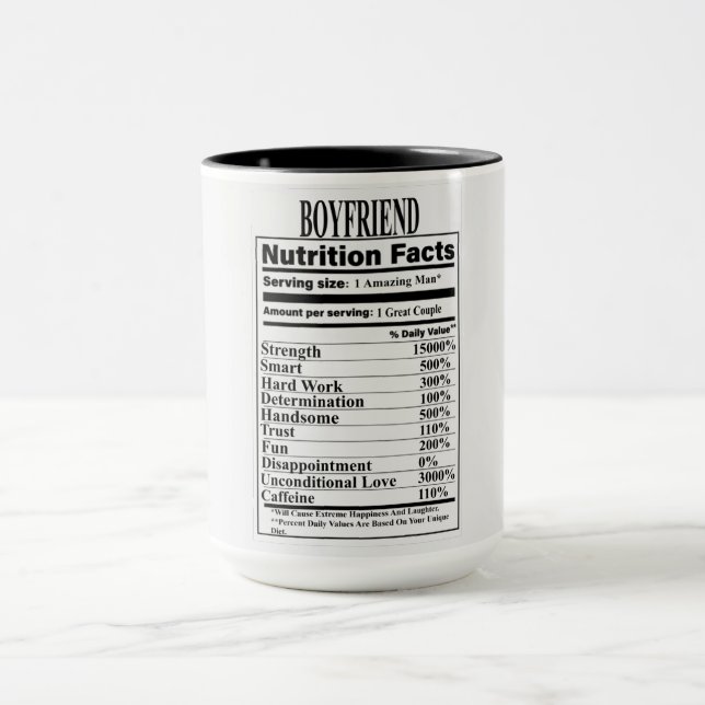 Boyfriend Nutrition Facts Mug (Center)