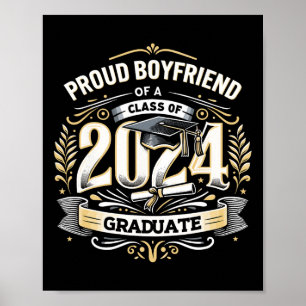 Boyfriend Of A Cl Of 2024 Senior Funny Graduation  Poster