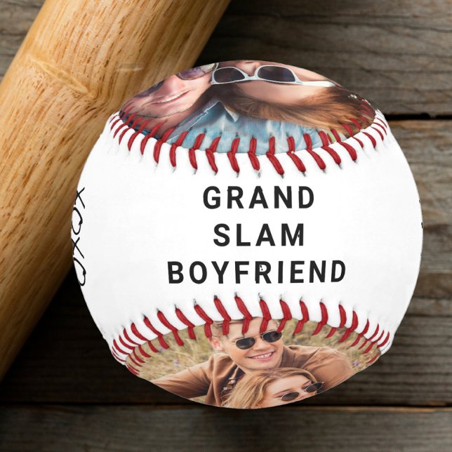 Boyfriend Personalised Photos Baseball (Celebrate your best catch with a custom photo baseball. Perfect for his birthday or your anniversary)