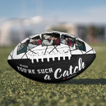 Boyfriend Photo Football<br><div class="desc">Cute valentine football gift featuring the name of your boyfriend,  the saying "you're such a catch",  a red heart,  and your name. Plus 5 photos for you to customise with your own to make this an extra special valentines/birthday gift.</div>