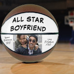 Boyfriend Photo Personalised Basketball<br><div class="desc">A fun gift for the best boyfriend ever who loves basketball. You can customise with a photo and personalise the "All Star Boyfriend" text on the top,  a message on the left ("Happy Birthday, " "Happy Anniversary, " etc.),  and your signature and name on the right.</div>