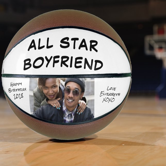 Boyfriend Photo Personalised Basketball (Creator Uploaded)
