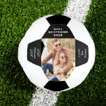 Boyfriend Photo Personalised Black White Soccer Ball<br><div class="desc">Celebrate the best boyfriend ever who is a soccer fan with this personalised black and white soccer ball. You can easily personalise with a photograph, personalise the expressions "I Love You" (e.g., "Happy Birthday") and "Best Boyfriend Ever." You can also add your name and the year in a handwritten style...</div>