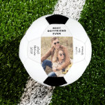 Boyfriend Photo Personalised Soccer Ball<br><div class="desc">Celebrate the best boyfriend ever who is a soccer fan with this personalised soccer ball. You can easily personalise with a photograph,  personalise the expressions "I Love You" (e.g.,  "Happy Birthday") and "Best Boyfriend Ever." You can also add your name and the year in a handwritten style script.</div>