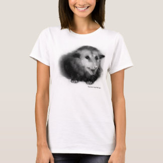 Boyfriend shirt with fuzzy possum