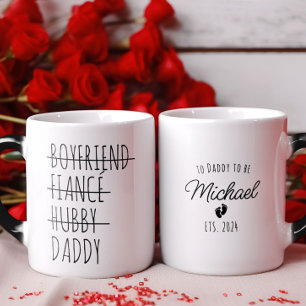 Boyfriend to Daddy Pregnancy Reveal Personalised Magic Mug