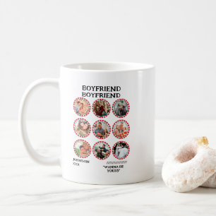 Boyfriend Valentines Day 9 Photo Collage Coffee Mug