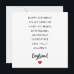 Boyfriend's Poem Birthday Card<br><div class="desc">For more advanced customisation of this design,  simply select the "Customise It" button above!</div>