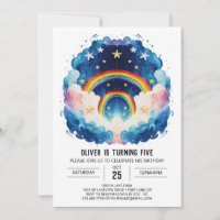 Boyish Modern Clouds Birthday