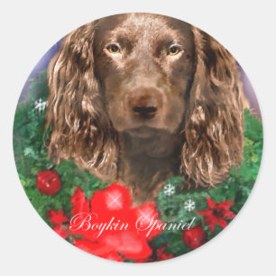 Boykin Spaniel Christmas Gifts Classic Round Sticker