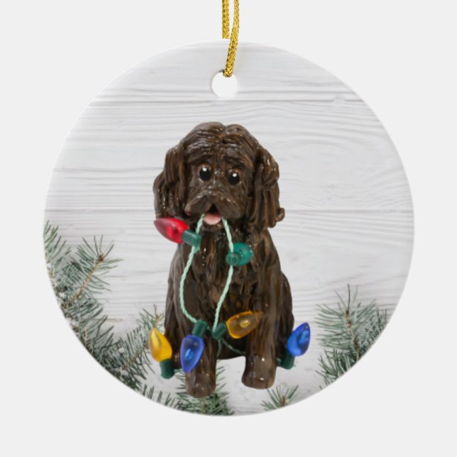 Boykin Spaniel Christmas ornament (Front)
