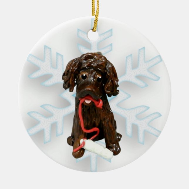 Boykin Spaniel Christmas ornament (Front)