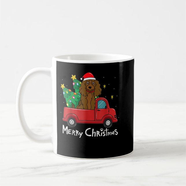 Boykin Spaniel Christmas Ornament Truck Tree Dog M Coffee Mug (Left)