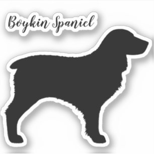 Boykin Spaniel Dog Breed Silhouette Vinyl Sticker