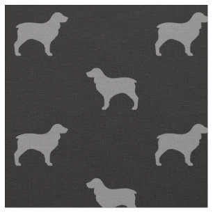 Boykin Spaniel Dog Breed Silhouettes Patterned Fabric