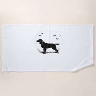 Boykin Spaniel Dog – Halloween Moon Silhouette Cla Beach Towel