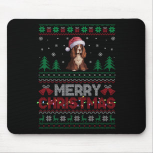 Boykin Spaniel Dog Lovers Santa Hat Christmas Tree Mouse Pad