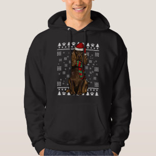Boykin Spaniel Dog Santa Hat Xmas Ugly Christmas Hoodie