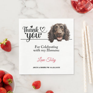 Boykin Spaniel dog Wedding Reception Napkin