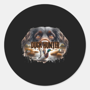 Boykin Spaniel Dog With Mallard Ducks Hunting Duck Classic Round Sticker