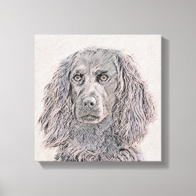 Boykin Spaniel Painting - Cute Original Dog Art Canvas Print (Front)