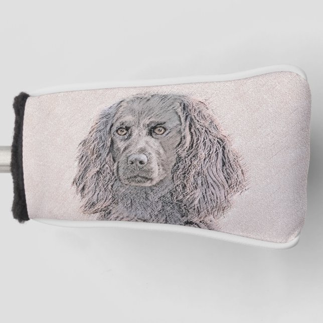 Boykin Spaniel Painting - Cute Original Dog Art Golf Head Cover (Front)