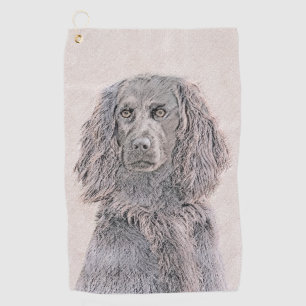 Boykin Spaniel Painting - Cute Original Dog Art Golf Towel