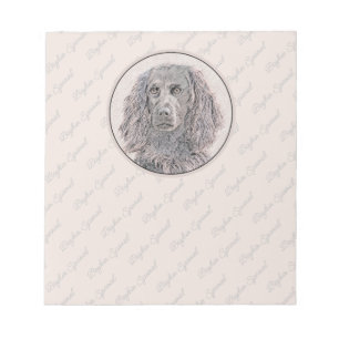 Boykin Spaniel Painting - Cute Original Dog Art Notepad