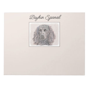 Boykin Spaniel Painting - Cute Original Dog Art Notepad
