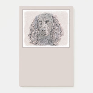 Boykin Spaniel Painting - Cute Original Dog Art Post-it Notes
