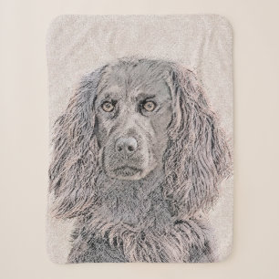 Boykin Spaniel Painting - Cute Original Dog Art Sherpa Blanket