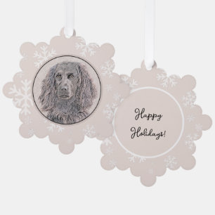 Boykin Spaniel Painting - Cute Original Dog Art Tree Decoration Card