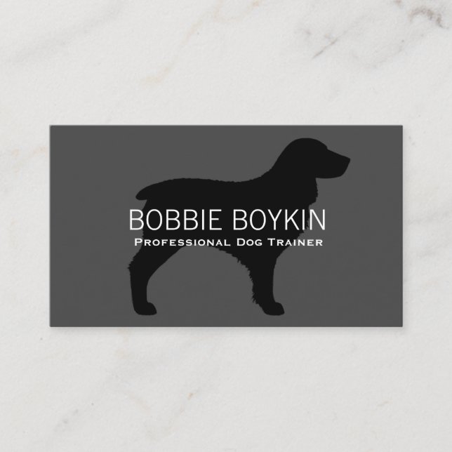 Boykin Spaniel Silhouette Business Card (Front)
