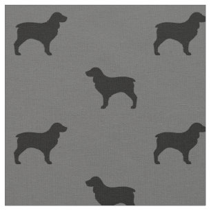 Boykin Spaniel Silhouettes Pattern Fabric