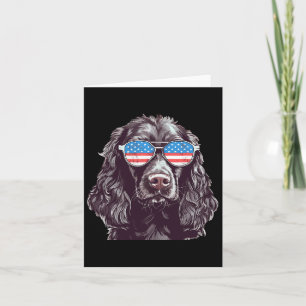 Boykin Spaniel Usa American Flag Dog Sungles 4th O Card