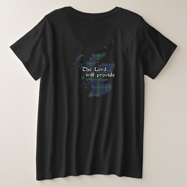 Boyle Clan Badge and Tartan Women's Plus Size T-Shirt (Design Back)