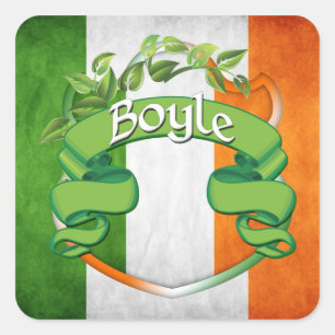 Boyle Irish Shield Square Sticker